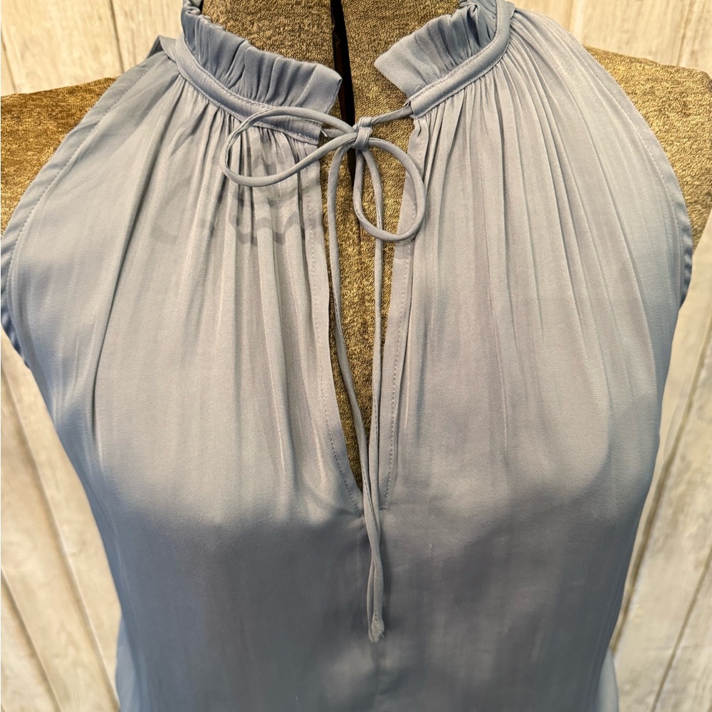 fab'rik Light Blue Pleated Mini Dress - Picture 2 of 9